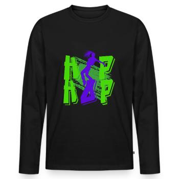 Danseuse Hip Hop - Danseuse - T-shirt manches longues Premium bio Homme - noir - Devant - Nico (187cm)
