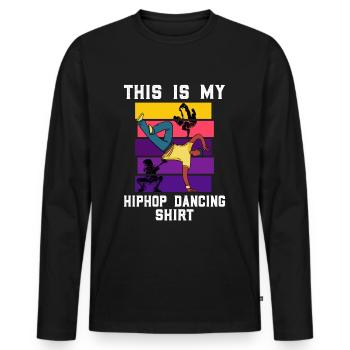 Retro Dancing Dancer Vintage Dance - Men's Premium Organic Long Sleeve Shirt - black - Front - Nico (187cm)