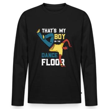 Breakdance Breakdancer - Männer Premium Bio Langarmshirt - Schwarz - Vorne - Nico (187cm)