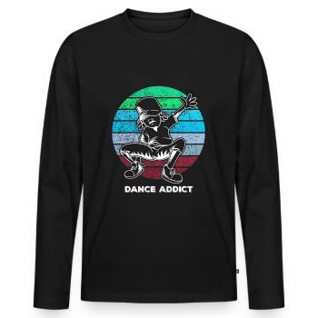 Addicted to Breakdancing Dancesport Dancing - Men's Premium Organic Long Sleeve Shirt - black - Front - Nico (187cm)