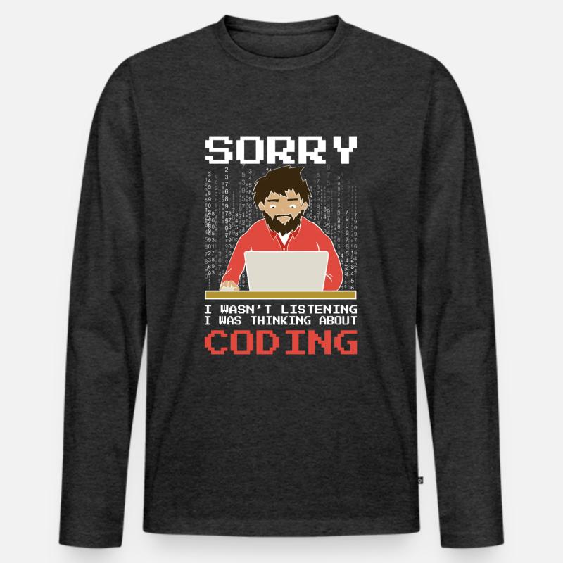 Programmer Software Developer Coder Sayings Men's Premium Organic Long Sleeve Shirt