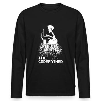 Programmer Software Developer Coder Sayings - Men's Premium Organic Long Sleeve Shirt - black - Front - Nico (187cm)