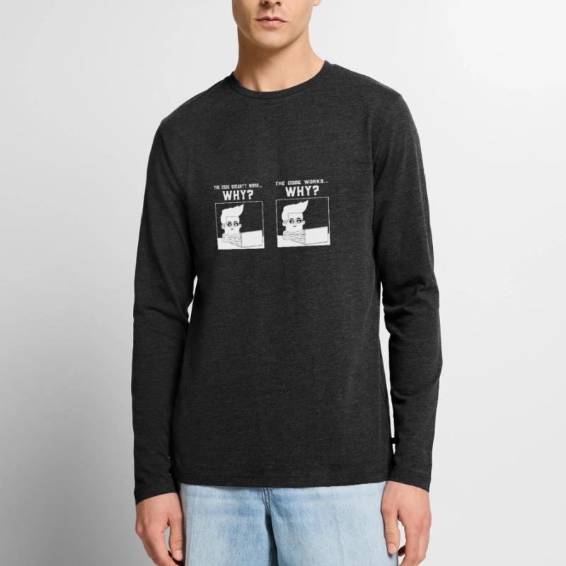 Coder Programmieren Spruch Programmierer Geschenk Männer Premium Bio Langarmshirt