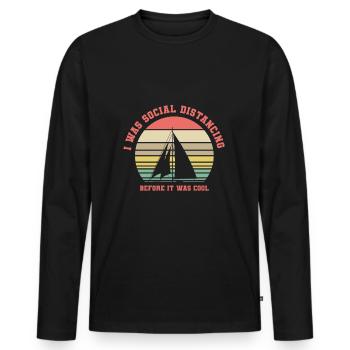 Segel Flüsterer - Männer Premium Bio Langarmshirt - Schwarz - Vorne - Nico (187cm)