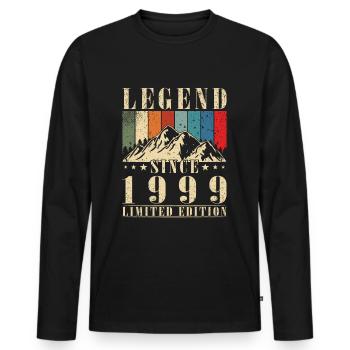 Original 1999 Vintage - 1999 Cadeau d’anniversaire - T-shirt manches longues Premium bio Homme - noir - Devant - Nico (187cm)