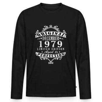 December 1979 | December 1979 Jubilee 1979 - Men's Premium Organic Long Sleeve Shirt - black - Front - Nico (187cm)