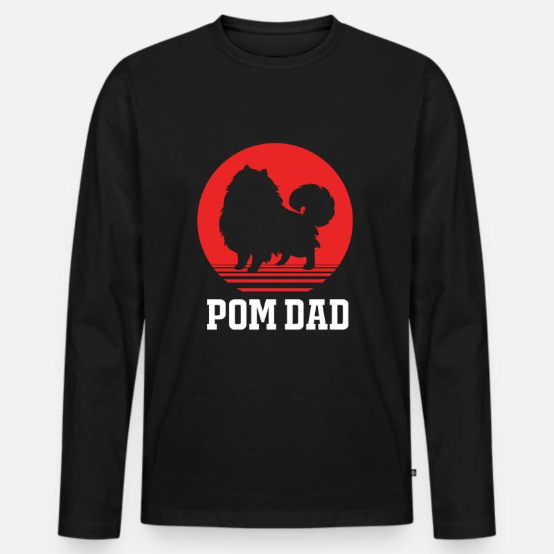 Zwergspitz Pomeranian - Männer Premium Bio Langarmshirt - Schwarz