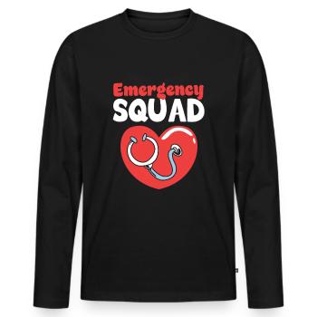 Notfall Krankenschwester Team - Männer Premium Bio Langarmshirt - Schwarz - Vorne - Nico (187cm)