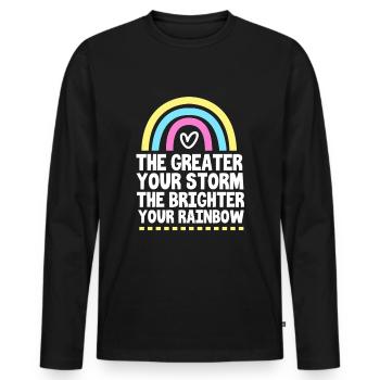 Embryo Transfer Day Fetus - Men's Premium Organic Long Sleeve Shirt - black - Front - Nico (187cm)