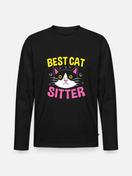 Pet Sitter Pets Babysitter - Men's Premium Organic Long Sleeve Shirt - black