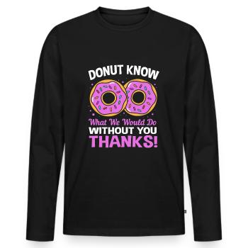 Employee of the Week Employee of the Month - Men's Premium Organic Long Sleeve Shirt - black - Front - Nico (187cm)
