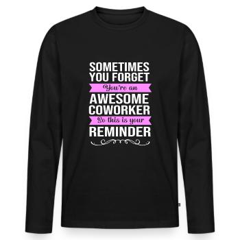 Employee of the Week Employee of the Month - Men's Premium Organic Long Sleeve Shirt - black - Front - Nico (187cm)