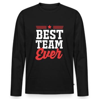 Employee of the Week Employee of the Month - Men's Premium Organic Long Sleeve Shirt - black - Front - Nico (187cm)
