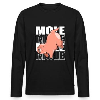 Chiot de sable - T-shirt manches longues Premium bio Homme - noir - Devant - Nico (187cm)