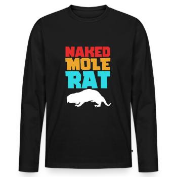 Chiot de sable - T-shirt manches longues Premium bio Homme - noir - Devant - Nico (187cm)