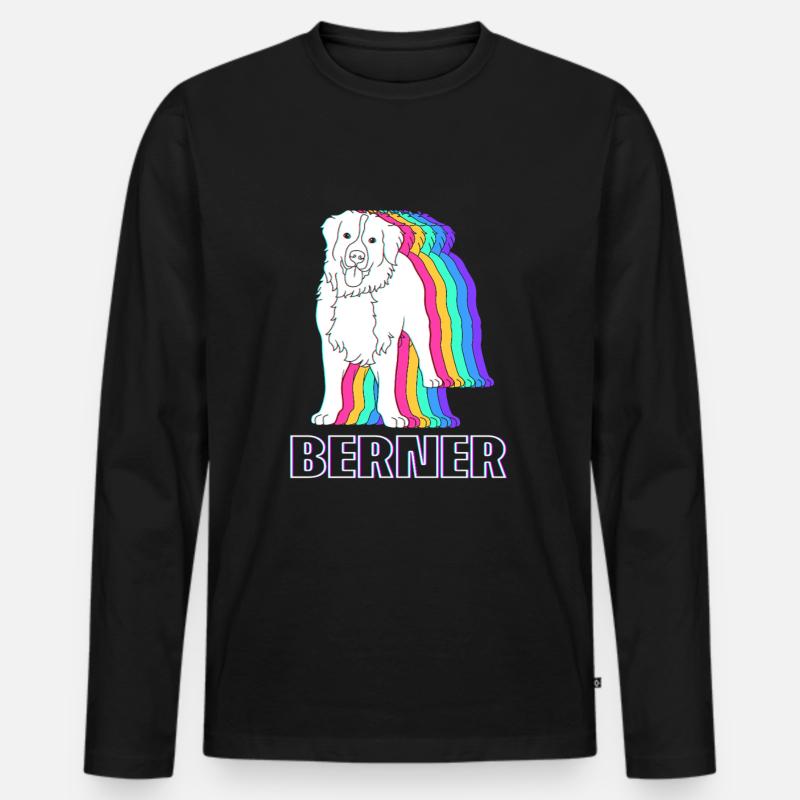 Berner Sennenhund - Männer Premium Bio Langarmshirt - Schwarz
