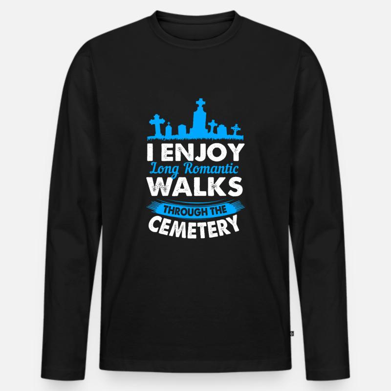 Bestattung - Männer Premium Bio Langarmshirt - Schwarz