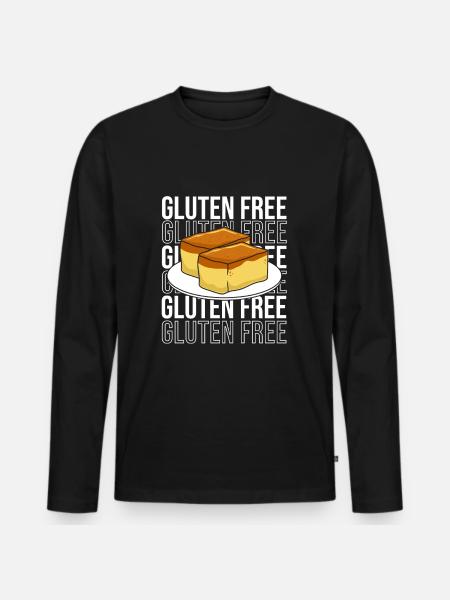 Sans gluten - T-shirt manches longues Premium bio Homme - noir