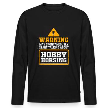 Hobby Cheval Hobby Horsing Hobbyhorsing - T-shirt manches longues Premium bio Homme - noir - Devant - Nico (187cm)