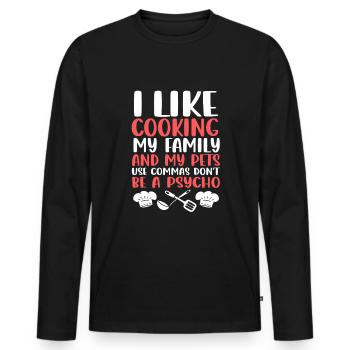 Grammar English Spelling - Men's Premium Organic Long Sleeve Shirt - black - Front - Nico (187cm)