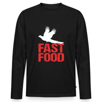 Pheasant Hunting Hunting Hunting Pheasant - Men's Premium Organic Long Sleeve Shirt - black - Front - Nico (187cm)