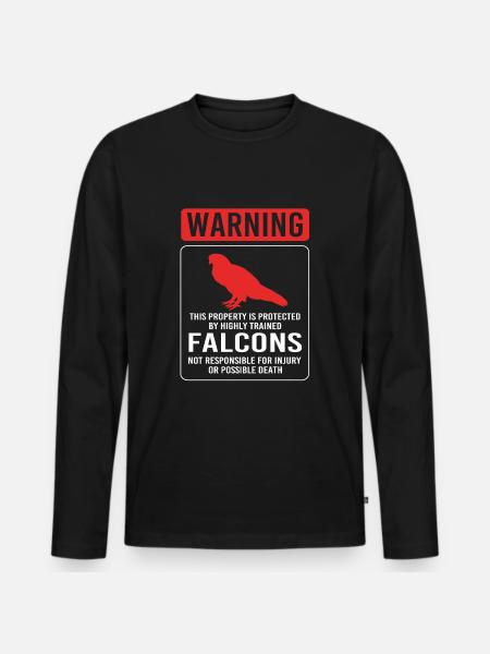 Falcon Falconry Chirp - Men's Premium Organic Long Sleeve Shirt - black