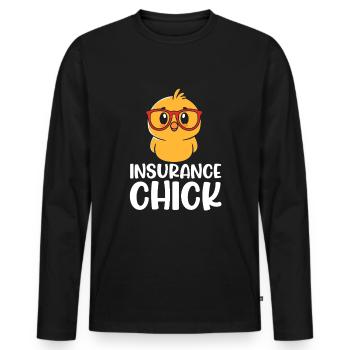 Insurance - Men's Premium Organic Long Sleeve Shirt - black - Front - Nico (187cm)