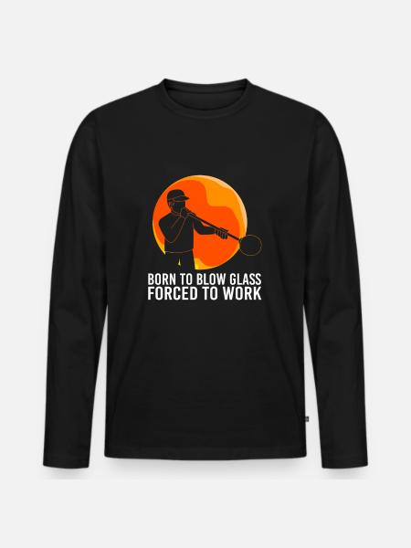Glassblowing Glass - Men's Premium Organic Long Sleeve Shirt - black