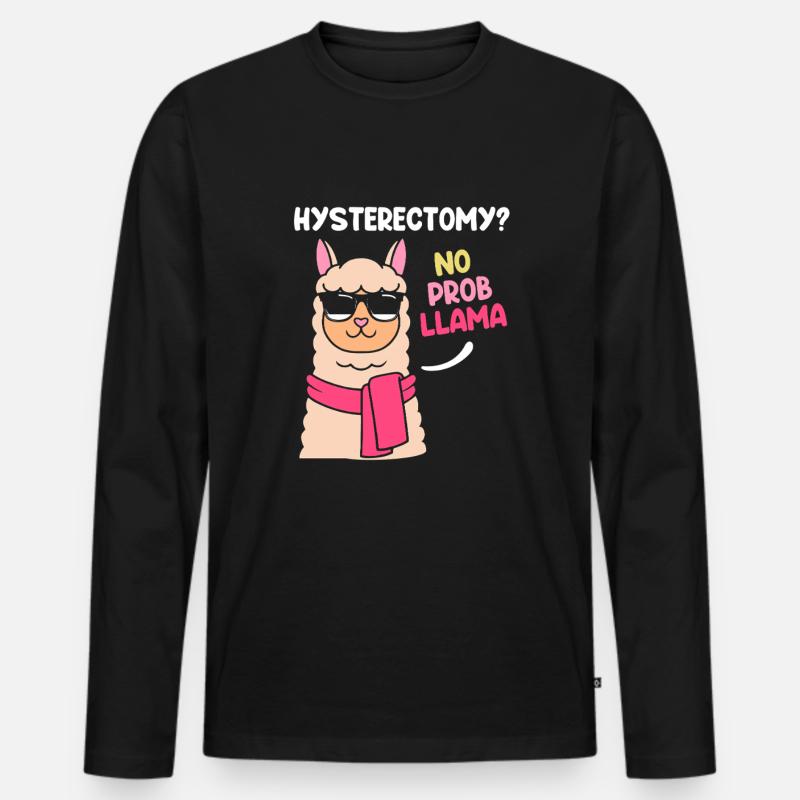 Eierstock Hysterektomie Uterus Gebärmutter - Männer Premium Bio Langarmshirt - Schwarz