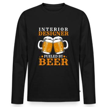 Architect Interior Designer Architecture - Men's Premium Organic Long Sleeve Shirt - black - Front - Nico (187cm)