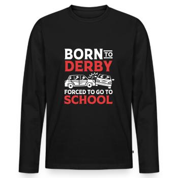 Demo Derby - Men's Premium Organic Long Sleeve Shirt - black - Front - Nico (187cm)