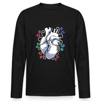 Nierenspender Spender Niere - Männer Premium Bio Langarmshirt - Schwarz - Vorne - Nico (187cm)