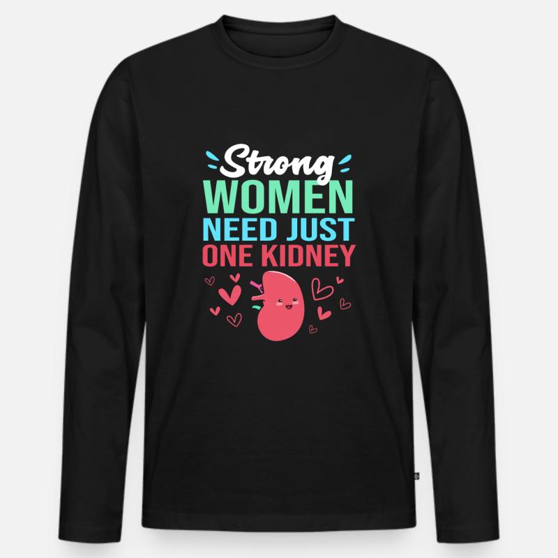 Nierenspender Spender Niere - Männer Premium Bio Langarmshirt - Schwarz