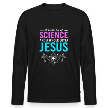 Ivf Retrieval Artificial Insemination Test Tube - Men's Premium Organic Long Sleeve Shirt - black - Front - Nico (187cm)