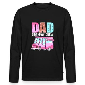 Eiscreme Eiswagen Eis Eisdiele - Männer Premium Bio Langarmshirt - Schwarz - Vorne - Nico (187cm)