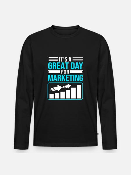 Marketing Manager - Men's Premium Organic Long Sleeve Shirt - black
