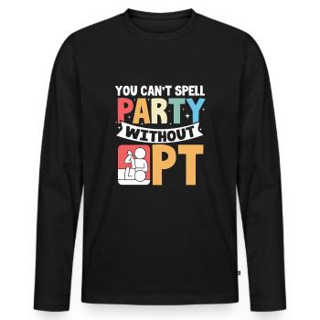 Physiotherapy Physiotherapy Physiotherapist - Men's Premium Organic Long Sleeve Shirt - black - Front - Nico (187cm)