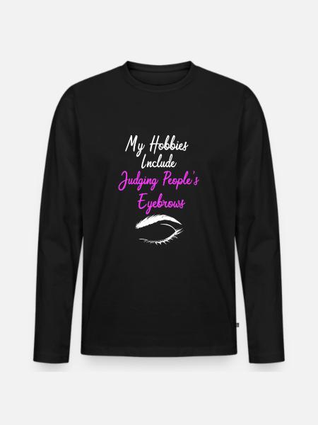 Cosmetics Beautician Microblading Make-up - Men's Premium Organic Long Sleeve Shirt - black