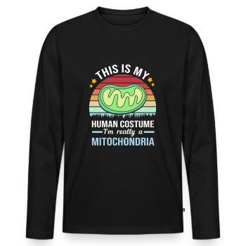 Molecule Structural Formula - Men's Premium Organic Long Sleeve Shirt - black - Front - Nico (187cm)