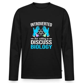 Molecule Structural Formula - Men's Premium Organic Long Sleeve Shirt - black - Front - Nico (187cm)