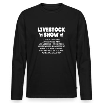 Viehzüchter Vieh - Männer Premium Bio Langarmshirt - Schwarz - Vorne - Nico (187cm)