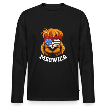 coupe de cheveux mulet - T-shirt manches longues Premium bio Homme - noir - Devant - Nico (187cm)