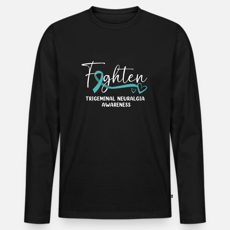 Trigeminusneuralgie - Männer Premium Bio Langarmshirt - Schwarz