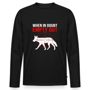 Chasseur de coyotes - T-shirt manches longues Premium bio Homme - noir - Devant - Nico (187cm)