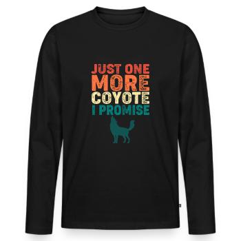 Chasseur de coyotes - T-shirt manches longues Premium bio Homme - noir - Devant - Nico (187cm)
