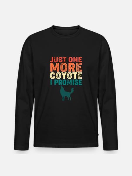 Coyote Hunting Hunter - Men's Premium Organic Long Sleeve Shirt - black