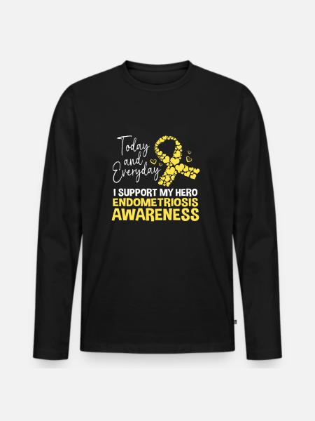 Endometriosis Endo - Men's Premium Organic Long Sleeve Shirt - black
