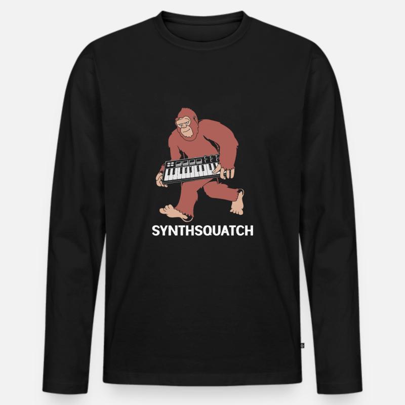 Djing Label Keyboard DJ - Männer Premium Bio Langarmshirt - Schwarz