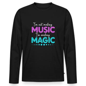 DJ Djing Label Clavier - T-shirt manches longues Premium bio Homme - noir - Devant - Nico (187cm)