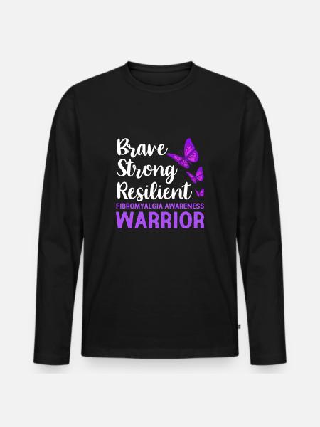 Fibromyalgia Fibro - Men's Premium Organic Long Sleeve Shirt - black